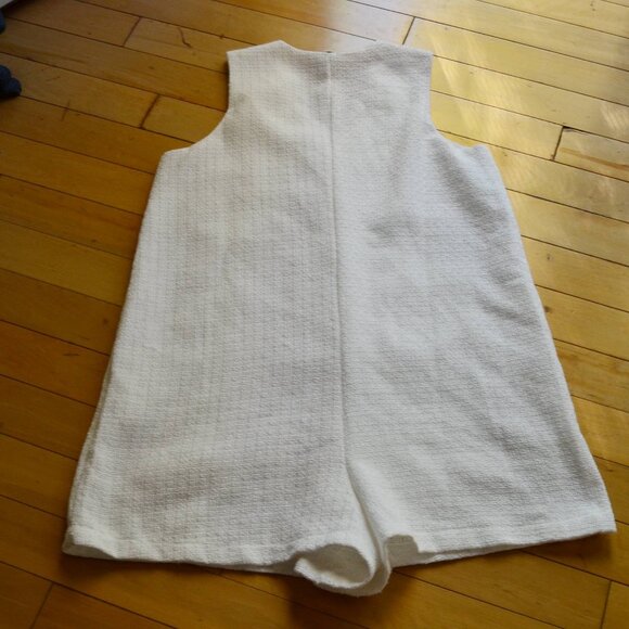 TUCKERNUCK POMADER PLACE White Textured Myla Romper Size L - Picture 8 of 11